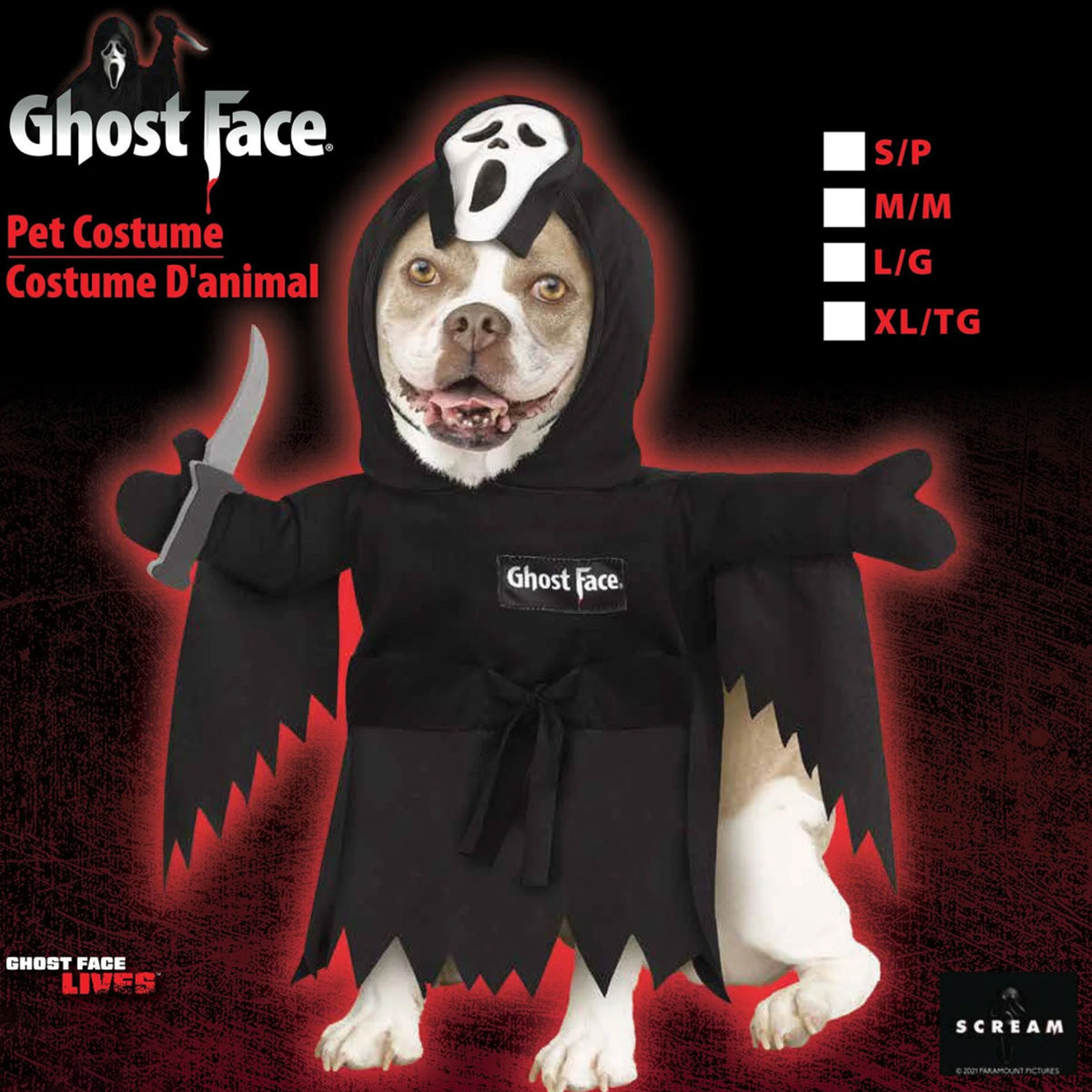 Ghost Face Costume for Pets, Scream