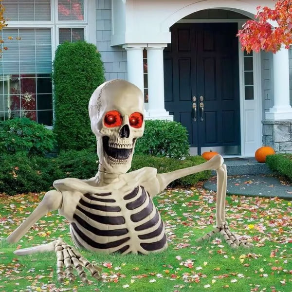 🎃Towering Skeleton with LED Eyes & Haunting Sounds👻(Limited Stock)