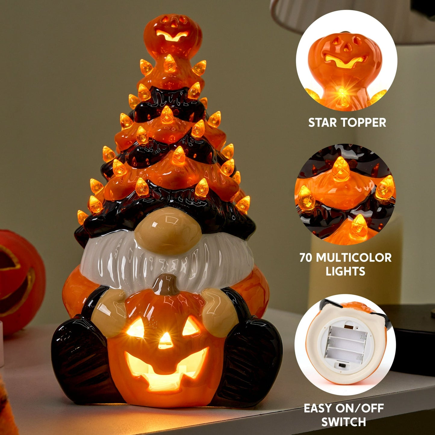 SYNCFUN Halloween Decorations Ceramic