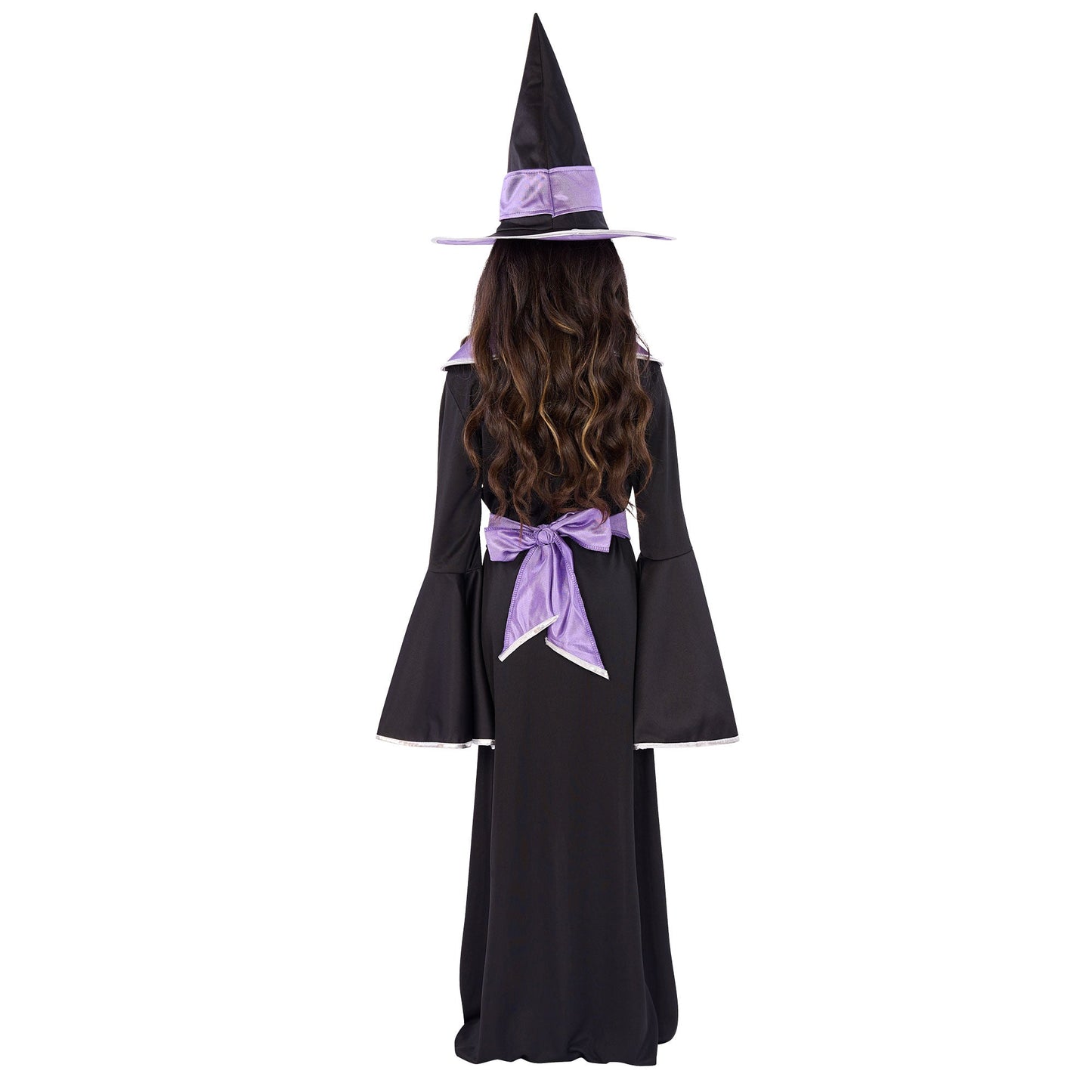 Enchanted Witch Dress Costume for Kids, Black and Purple Dress