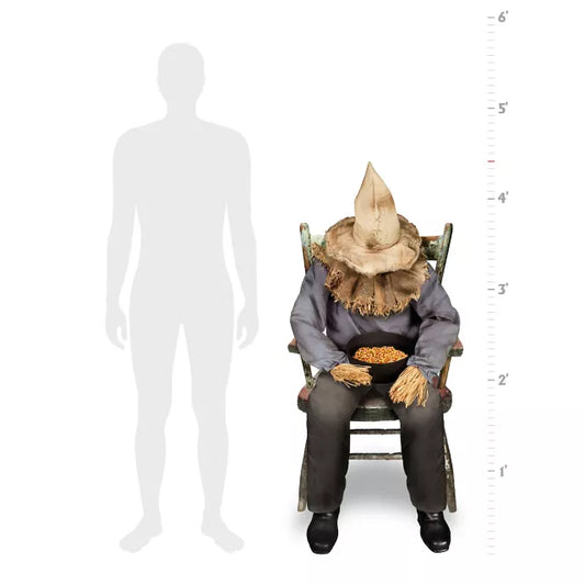4 Ft 6 In Sitting Scarecrow Animatronic