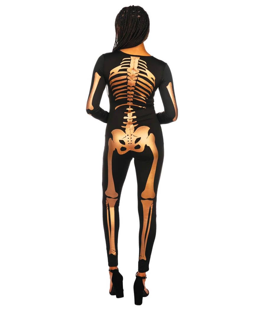 🎃Halloween Gold Skeleton Bodysuit Costume
