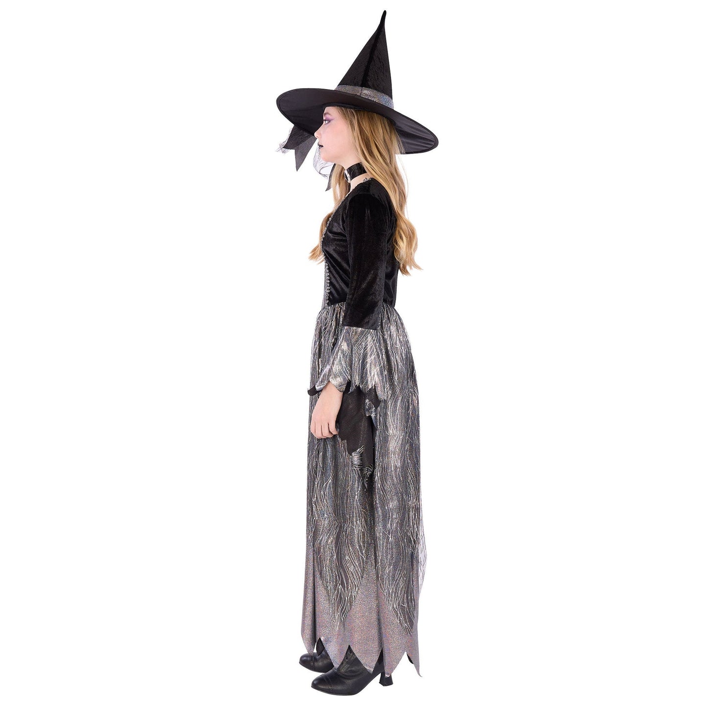 🎃Halloween Silver Witch Costume for Kids, Silver Dress