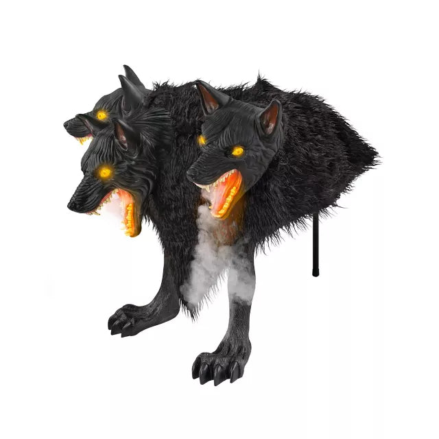 2 Ft 7 In Cerberus Three Headed Dog Animatronic