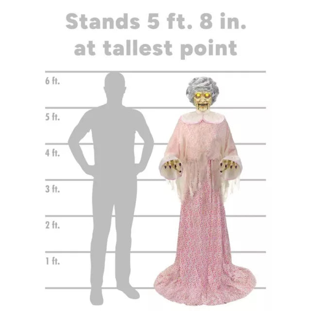 5 Ft 8 In Twisted Grandma Animatronic