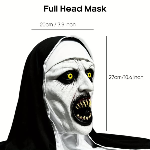 🎃Horror Latex Nun Mask😈