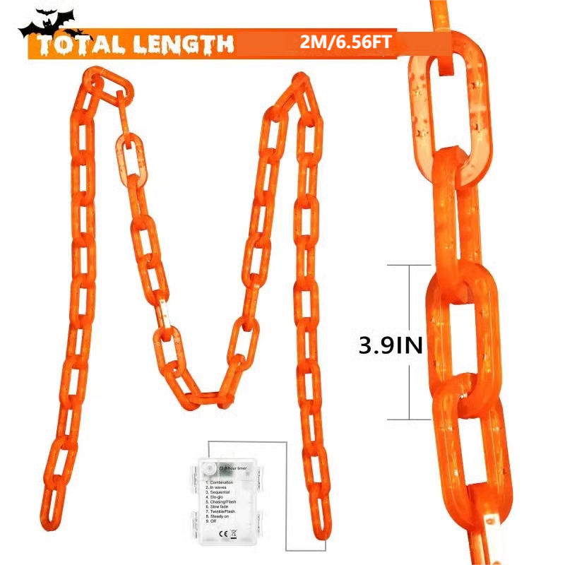 💥Halloween Chain-Link String Lights✨🕯️
