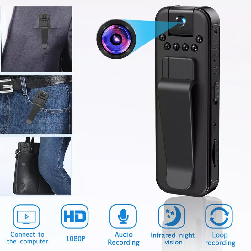Almost Gone-HD 1080P Rechargeable Mini Body Camera With Night Vison&Rotating Lens