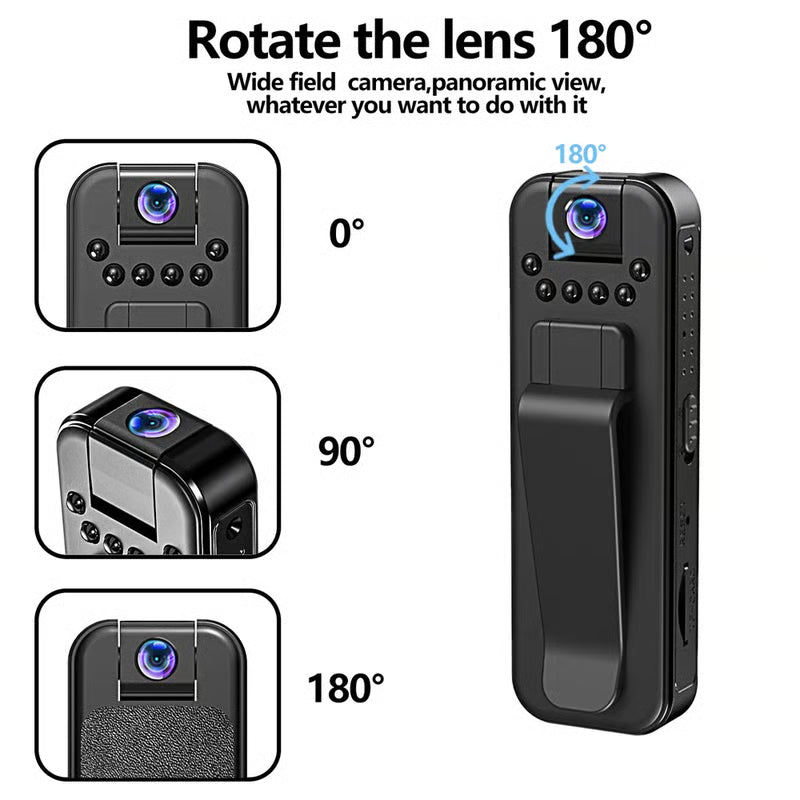 Almost Gone-HD 1080P Rechargeable Mini Body Camera With Night Vison&Rotating Lens