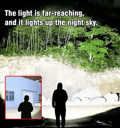 Multifunctional waterproof strong light flashlight