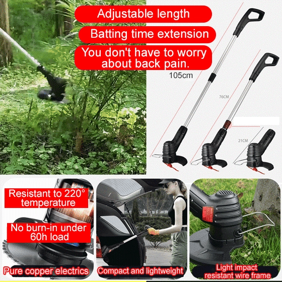🔥 Wireless String Trimmer Weed Cutter