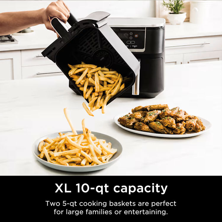 6-in-1 Smart 10-Quart Double Basket Air Fryer