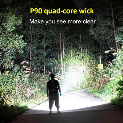 Multifunctional waterproof strong light flashlight