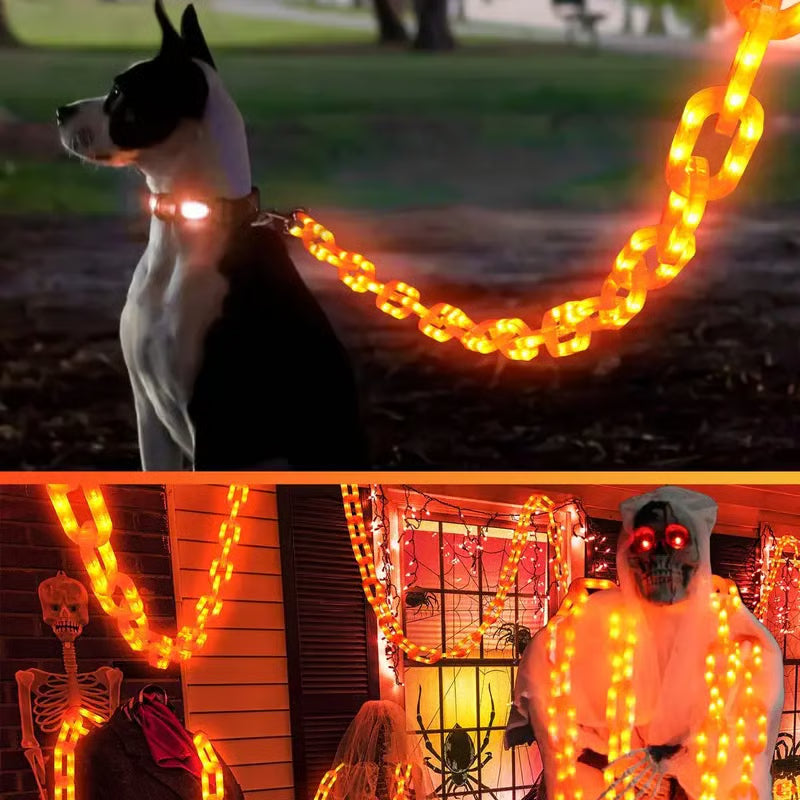 💥Halloween Chain-Link String Lights✨🕯️