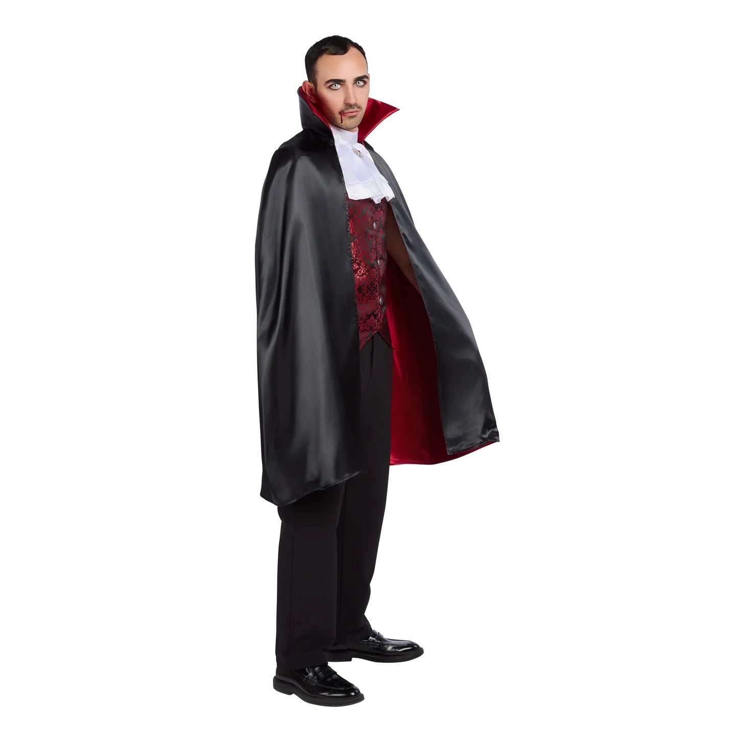 Classic Vampire Costume for Adults, Vest, Tie and Cape