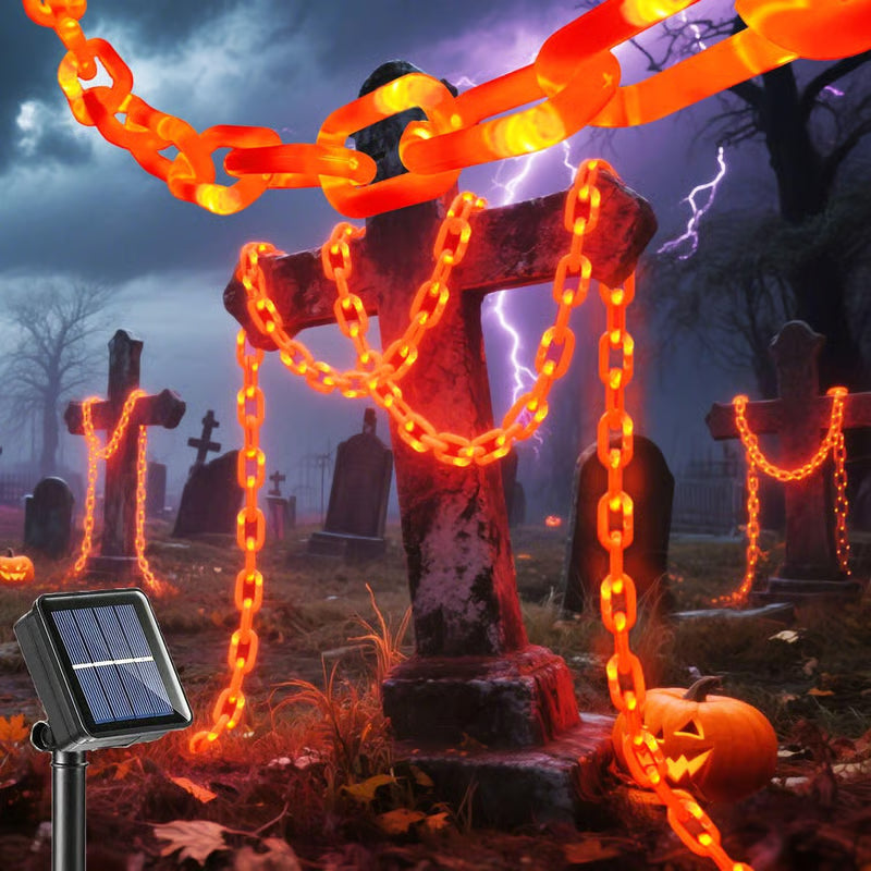 💥Halloween Chain-Link String Lights✨🕯️