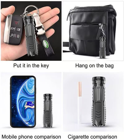 Multifunctional waterproof strong light flashlight