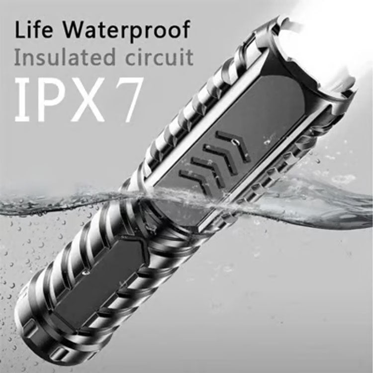 Multifunctional waterproof strong light flashlight