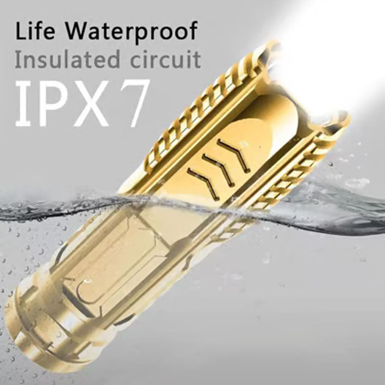 Multifunctional waterproof strong light flashlight