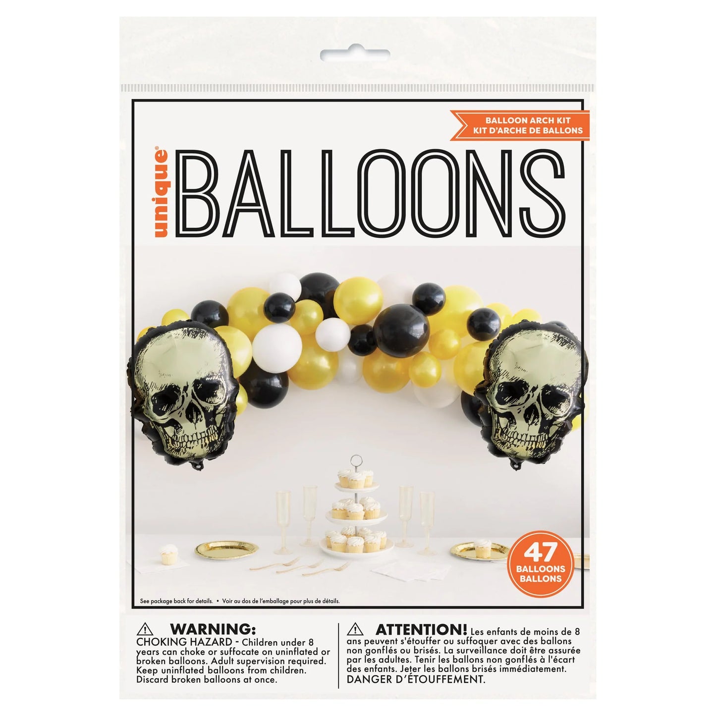 Gold Skull Foil and Latex Balloon Arch Kit