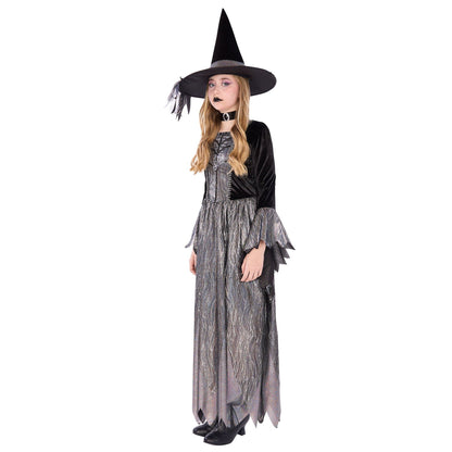🎃Halloween Silver Witch Costume for Kids, Silver Dress