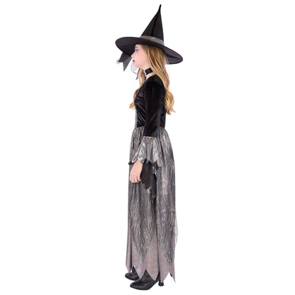 🎃Halloween Silver Witch Costume for Kids, Silver Dress