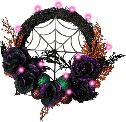 LED Halloween Wreaths for Front Door