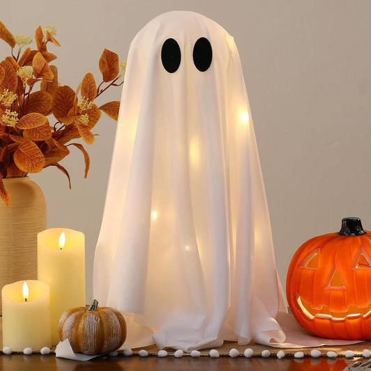 Spooky Ghosts with String Lights