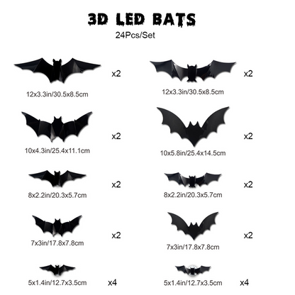 🦇Halloween 3D Lighted Bats