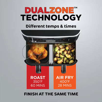 6-in-1 Smart 10-Quart Double Basket Air Fryer
