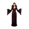 Fire Vampiress Costume for Adults, Black and Red Dress