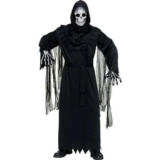 The day of the Dead Reaper Costume for Adults, Black Robe