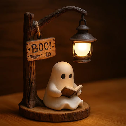 👻📖Cute Ghost Reading Lantern