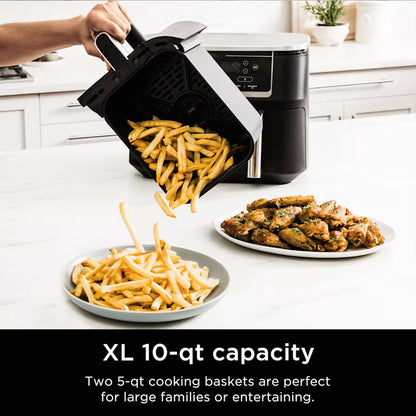 6-in-1 Smart 10-Quart Double Basket Air Fryer