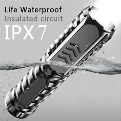 Multifunctional waterproof strong light flashlight