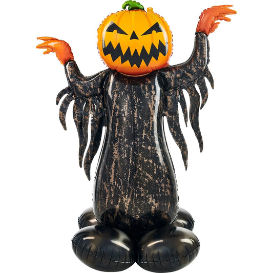 Halloween Pumpkin Head Ghost Air-Filled Standing Airloonz Foil Balloon