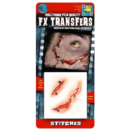 3D FX Transfers Stiches Latex Free Prosthetic