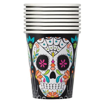 Day of the Dead Sugar Skulls paper cups
