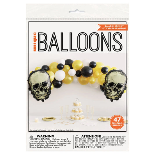 Gold Skull Foil and Latex Balloon Arch Kit